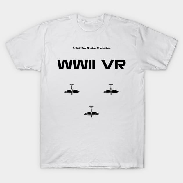 WWII VR Shirt - Black on White T-Shirt by dway97